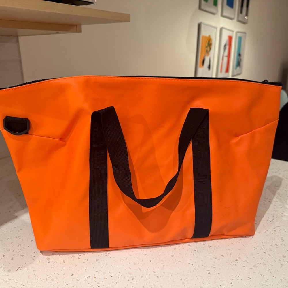 Orange sport Bag with Black Handles